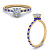 Load image into Gallery viewer, eternity-hidden-halo-heart-shaped-diamond-engagement-ring-with-sapphire-in-FD-9168HTRGSABLANGLE3-NL-YG