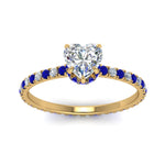 Load image into Gallery viewer, eternity-hidden-halo-heart-shaped-diamond-engagement-ring-with-sapphire-in-FD-9168HTRGSABLANGLE3-NL-YG

