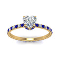 Thumbnail 7 - eternity-hidden-halo-heart-shaped-diamond-engagement-ring-with-sapphire-in-FD-9168HTRGSABLANGLE3-NL-YG
