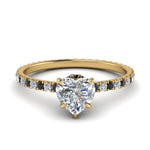 Load image into Gallery viewer, eternity-hidden-halo-heart-shaped-engagement-ring-with-black-diamond-in-FD-9168HTRGBLACKANGLE3-NL-YG
