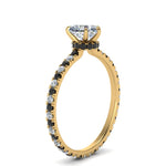 Load image into Gallery viewer, eternity-hidden-halo-heart-shaped-engagement-ring-with-black-diamond-in-FD-9168HTRGBLACKANGLE3-NL-YG
