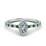 Load image into Gallery viewer, eternity-hidden-halo-marquise-cut-diamond-engagement-ring-with-emerald-in-FD-9168MQRGEMGRANGLE3-NL-WG
