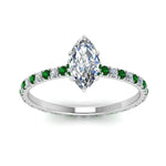 Load image into Gallery viewer, eternity-hidden-halo-marquise-cut-diamond-engagement-ring-with-emerald-in-FD-9168MQRGEMGRANGLE3-NL-WG
