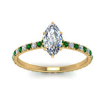 Load image into Gallery viewer, eternity-hidden-halo-marquise-cut-diamond-engagement-ring-with-emerald-in-FD-9168MQRGEMGRANGLE3-NL-YG
