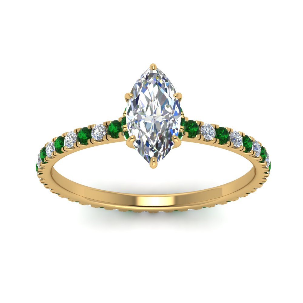 eternity-hidden-halo-marquise-cut-diamond-engagement-ring-with-emerald-in-FD-9168MQRGEMGRANGLE3-NL-YG
