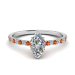 Load image into Gallery viewer, eternity-hidden-halo-marquise-cut-diamond-engagement-ring-with-orange-sapphire-in-FD-9168MQRGSAORANGLE3-NL-WG

