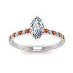 Load image into Gallery viewer, eternity-hidden-halo-marquise-cut-diamond-engagement-ring-with-orange-sapphire-in-FD-9168MQRGSAORANGLE3-NL-WG
