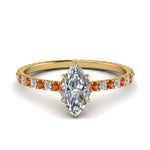 Load image into Gallery viewer, eternity-hidden-halo-marquise-cut-diamond-engagement-ring-with-orange-sapphire-in-FD-9168MQRGSAORANGLE3-NL-YG
