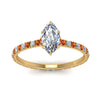 Load image into Gallery viewer, eternity-hidden-halo-marquise-cut-diamond-engagement-ring-with-orange-sapphire-in-FD-9168MQRGSAORANGLE3-NL-YG