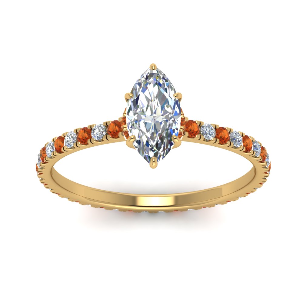 eternity-hidden-halo-marquise-cut-diamond-engagement-ring-with-orange-sapphire-in-FD-9168MQRGSAORANGLE3-NL-YG