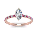Load image into Gallery viewer, eternity-hidden-halo-marquise-cut-diamond-engagement-ring-with-pink-sapphire-in-FD-9168MQRGSADRPIANGLE3-NL-RG
