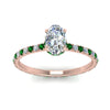 Load image into Gallery viewer, eternity-hidden-halo-oval-shaped-diamond-engagement-ring-with-emerald-in-FD-9168OVRGEMGRANGLE3-NL-RG