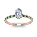 Load image into Gallery viewer, eternity-hidden-halo-oval-shaped-diamond-engagement-ring-with-emerald-in-FD-9168OVRGEMGRANGLE3-NL-RG
