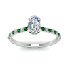 Load image into Gallery viewer, eternity-hidden-halo-oval-shaped-diamond-engagement-ring-with-emerald-in-FD-9168OVRGEMGRANGLE3-NL-WG