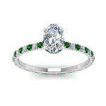 Load image into Gallery viewer, eternity-hidden-halo-oval-shaped-diamond-engagement-ring-with-emerald-in-FD-9168OVRGEMGRANGLE3-NL-WG
