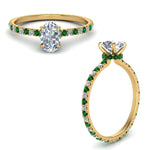 Load image into Gallery viewer, eternity-hidden-halo-oval-shaped-diamond-engagement-ring-with-emerald-in-FD-9168OVRGEMGRANGLE3-NL-YG
