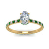 Load image into Gallery viewer, eternity-hidden-halo-oval-shaped-diamond-engagement-ring-with-emerald-in-FD-9168OVRGEMGRANGLE3-NL-YG