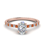 Load image into Gallery viewer, eternity-hidden-halo-oval-shaped-diamond-engagement-ring-with-orange-sapphire-in-FD-9168OVRGSAORANGLE3-NL-RG
