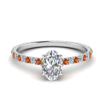 Load image into Gallery viewer, eternity-hidden-halo-oval-shaped-diamond-engagement-ring-with-orange-sapphire-in-FD-9168OVRGSAORANGLE3-NL-WG
