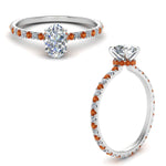 Load image into Gallery viewer, eternity-hidden-halo-oval-shaped-diamond-engagement-ring-with-orange-sapphire-in-FD-9168OVRGSAORANGLE3-NL-WG
