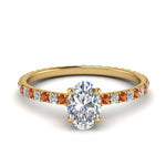 Load image into Gallery viewer, eternity-hidden-halo-oval-shaped-diamond-engagement-ring-with-orange-sapphire-in-FD-9168OVRGSAORANGLE3-NL-YG
