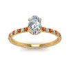 Load image into Gallery viewer, eternity-hidden-halo-oval-shaped-diamond-engagement-ring-with-orange-sapphire-in-FD-9168OVRGSAORANGLE3-NL-YG