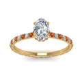 Thumbnail 15 - eternity-hidden-halo-oval-shaped-diamond-engagement-ring-with-orange-sapphire-in-FD-9168OVRGSAORANGLE3-NL-YG