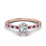 Load image into Gallery viewer, eternity-hidden-halo-oval-shaped-diamond-engagement-ring-with-pink-sapphire-in-FD-9168OVRGSADRPIANGLE3-NL-RG
