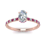 Load image into Gallery viewer, eternity-hidden-halo-oval-shaped-diamond-engagement-ring-with-pink-sapphire-in-FD-9168OVRGSADRPIANGLE3-NL-RG
