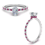 Load image into Gallery viewer, eternity-hidden-halo-oval-shaped-diamond-engagement-ring-with-pink-sapphire-in-FD-9168OVRGSADRPIANGLE3-NL-WG
