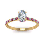 Load image into Gallery viewer, eternity-hidden-halo-oval-shaped-diamond-engagement-ring-with-pink-sapphire-in-FD-9168OVRGSADRPIANGLE3-NL-YG
