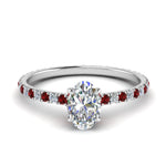 Load image into Gallery viewer, eternity-hidden-halo-oval-shaped-diamond-engagement-ring-with-ruby-in-FD-9168OVRGRUDRANGLE3-NL-WG
