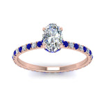 Load image into Gallery viewer, eternity-hidden-halo-oval-shaped-diamond-engagement-ring-with-sapphire-in-FD-9168OVRGSABLANGLE3-NL-RG
