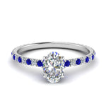 Load image into Gallery viewer, eternity-hidden-halo-oval-shaped-diamond-engagement-ring-with-sapphire-in-FD-9168OVRGSABLANGLE3-NL-WG
