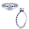 Load image into Gallery viewer, eternity-hidden-halo-oval-shaped-diamond-engagement-ring-with-sapphire-in-FD-9168OVRGSABLANGLE3-NL-WG