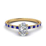 Load image into Gallery viewer, eternity-hidden-halo-oval-shaped-diamond-engagement-ring-with-sapphire-in-FD-9168OVRGSABLANGLE3-NL-YG
