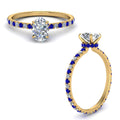 Thumbnail 5 - eternity-hidden-halo-oval-shaped-diamond-engagement-ring-with-sapphire-in-FD-9168OVRGSABLANGLE3-NL-YG
