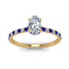 Load image into Gallery viewer, eternity-hidden-halo-oval-shaped-diamond-engagement-ring-with-sapphire-in-FD-9168OVRGSABLANGLE3-NL-YG