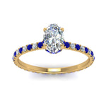 Load image into Gallery viewer, eternity-hidden-halo-oval-shaped-diamond-engagement-ring-with-sapphire-in-FD-9168OVRGSABLANGLE3-NL-YG
