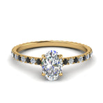 Load image into Gallery viewer, eternity-hidden-halo-oval-shaped-engagement-ring-with-black-diamond-in-FD-9168OVRGBLACKANGLE3-NL-YG
