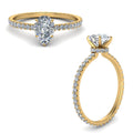 Thumbnail 1 - eternity-hidden-halo-pear-shaped-diamond-engagement-ring-in-FD-9168PERANGLE3-NL-YG