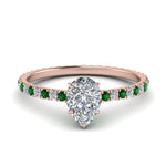 Load image into Gallery viewer, eternity-hidden-halo-pear-shaped-diamond-engagement-ring-with-emerald-in-FD-9168PERGEMGRANGLE3-NL-RG
