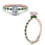 Load image into Gallery viewer, eternity-hidden-halo-pear-shaped-diamond-engagement-ring-with-emerald-in-FD-9168PERGEMGRANGLE3-NL-RG
