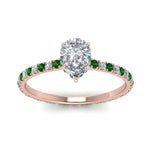 Load image into Gallery viewer, eternity-hidden-halo-pear-shaped-diamond-engagement-ring-with-emerald-in-FD-9168PERGEMGRANGLE3-NL-RG
