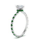 Load image into Gallery viewer, eternity-hidden-halo-pear-shaped-diamond-engagement-ring-with-emerald-in-FD-9168PERGEMGRANGLE3-NL-WG

