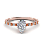 Load image into Gallery viewer, eternity-hidden-halo-pear-shaped-diamond-engagement-ring-with-orange-sapphire-in-FD-9168PERGSAORANGLE3-NL-RG
