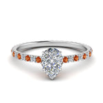 Load image into Gallery viewer, eternity-hidden-halo-pear-shaped-diamond-engagement-ring-with-orange-sapphire-in-FD-9168PERGSAORANGLE3-NL-WG
