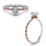 Load image into Gallery viewer, eternity-hidden-halo-pear-shaped-diamond-engagement-ring-with-orange-sapphire-in-FD-9168PERGSAORANGLE3-NL-WG
