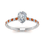 Load image into Gallery viewer, eternity-hidden-halo-pear-shaped-diamond-engagement-ring-with-orange-sapphire-in-FD-9168PERGSAORANGLE3-NL-WG
