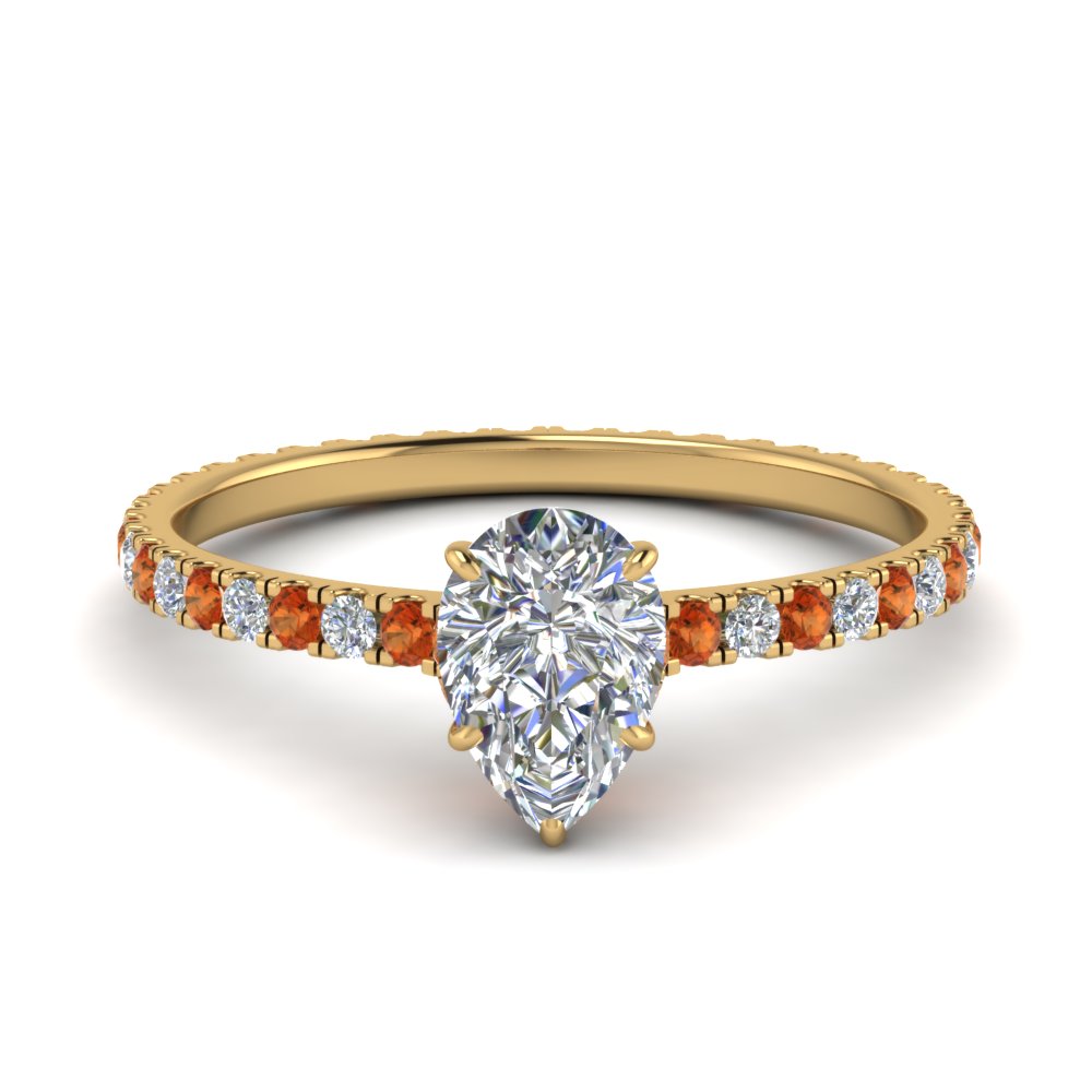 eternity-hidden-halo-pear-shaped-diamond-engagement-ring-with-orange-sapphire-in-FD-9168PERGSAORANGLE3-NL-YG